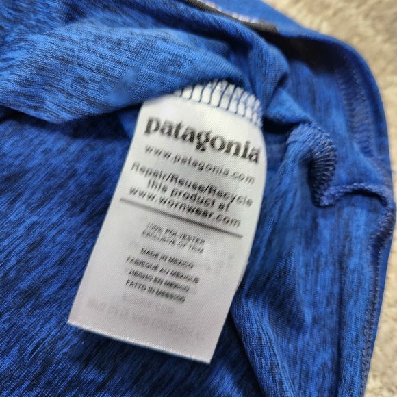 Patagonia Shirt Women Medium Capilene Cool Daily Blue Lightweight Performance - Picture 8 of 10